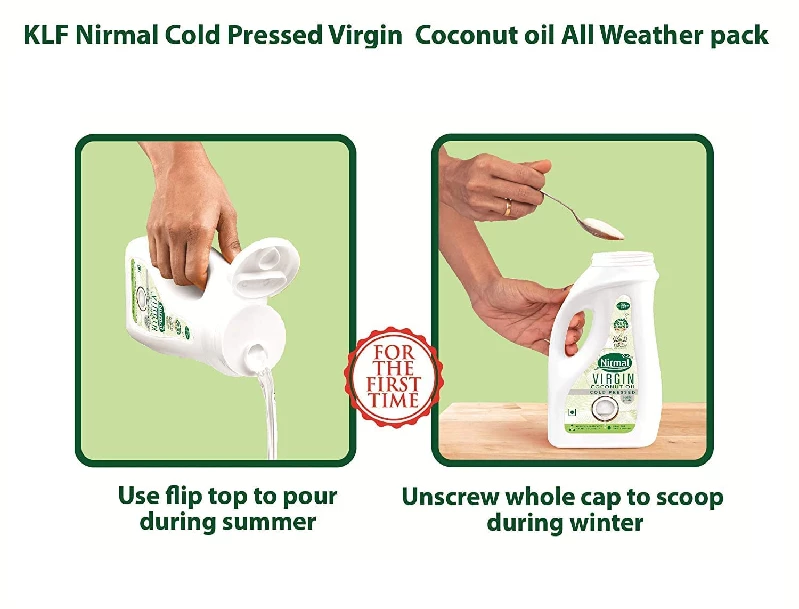 KLF Nirmal Cold Pressed Virgin Coconut Oil, 1 L-5.webp